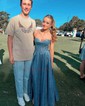 A-line Cowl Neck Tulle Prom Dresses With Ruched