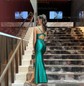 Mermaid Sweetheart Satin Prom Dresses With Appliques