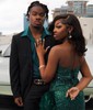 Sheath/Column V-neck Sparkly Sequin Prom Dresses With Feather