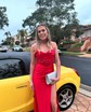 Sheath/Column Cowl Neck Satin Corset Prom Dresses With Beading