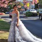 Ball Gown Strapless Tulle Ruffle Tiered Prom Dresses With Beading