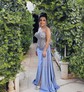 Sheath/Column Sweetheart Satin Corset Prom Dresses With Appliques