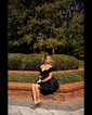 Corset Skater Metallic Tiered Ruffle Homecoming Dresses