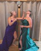 Sheath/Column Cowl Neck Satin Corset Prom Dresses With Ruched
