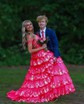 Princess Off-the-shoulder Sequin Tiered Prom Dresses