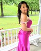 Mermaid Off-the-shoulder Ruched Satin Prom Dresses With Beading