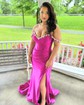 Mermaid Off-the-shoulder Ruched Satin Prom Dresses With Beading