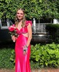 Mermaid Off-the-shoulder Satin Cut Out Prom Dresses