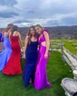 Mermaid Off-the-shoulder Satin Cut Out Prom Dresses