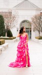 Ball Gown Sweetheart Tulle Tiered Prom Dresses With Appliques