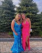 Mermaid V-neck Backless Sparkly Sequin Prom Dresses