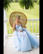 Ball Gown Strapless Tulle Tiered Prom Dresses With Appliques