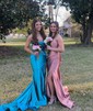 Sheath/Column Sweetheart Satin Corset Prom Dresses With Ruched