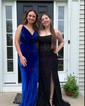 Sheath/Column Strapless Lace Tulle Corset Prom Dresses With Appliques