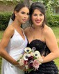 Ball Gown Strapless Tulle Ruffle Tiered Prom Dresses With Appliques