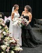 Ball Gown Strapless Tulle Ruffle Tiered Prom Dresses With Appliques