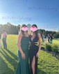 Mermaid Square Neck Jersey Beaded Prom Dresses With Appliques