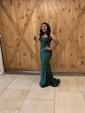Mermaid Square Neck Jersey Beaded Prom Dresses With Appliques