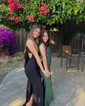 Mermaid Square Neck Jersey Beaded Prom Dresses With Appliques