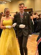 Black Ball Gown Square Neck Tulle Prom Dresses With Appliques