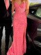 Mermaid Strapless Lace Tulle Prom Dresses With Appliques