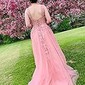 Ball Gown Off-the-shoulder Tulle Prom Dresses With Appliques