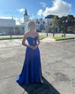 Sheath/Column Strapless Satin Cut Out Prom Dresses With Ruched