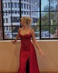 Sheath/Column Sweetheart Satin Corset Prom Dresses With Appliques