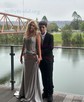 Sheath/Column Sweetheart Satin Corset Prom Dresses With Appliques