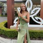 Sheath/Column Sweetheart Satin Corset Prom Dresses With Appliques