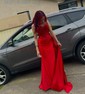 Sheath/Column Sweetheart Satin Corset Prom Dresses With Appliques
