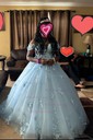 Ball Gown Off-the-shoulder Tulle Prom Dresses With Appliques