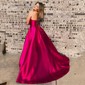 Ball Gown Floor-length Satin Strapless Prom Dresses