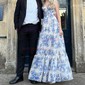 Ball Gown Sweetheart Chiffon Floral Prom Dresses With Ruched