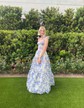 Ball Gown Sweetheart Chiffon Floral Prom Dresses With Ruched