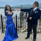 Sheath/Column Off-the-shoulder Satin Prom Dresses With Ruched