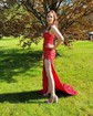 Sheath/Column V-neck Sparkly Sequin Prom Dresses With Appliques