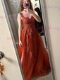 Ball Gown Off-the-shoulder Tulle Prom Dresses With Appliques