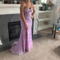 Mermaid Sweetheart Tulle Corset Prom Dresses With Appliques
