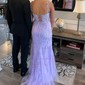 Mermaid Sweetheart Tulle Corset Prom Dresses With Appliques