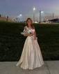 Ball Gown Floor-length Satin Strapless Prom Dresses