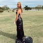 Sheath/Column Sweetheart Satin Corset Prom Dresses With Ruched