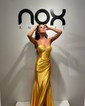 Sheath/Column Sweetheart Satin Corset Prom Dresses With Ruched