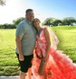 Ball Gown V-neck Floral Tulle Ruffle Tiered Prom Dresses