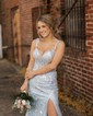 Mermaid Off-the-shoulder Sparkly Sequin Prom Dresses With Appliques