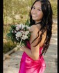 Mermaid Strapless Satin Corset Prom Dresses With Ruched